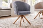 Silla Comedor Giratoria Montreux Tejido Leo (Pack 2 unidades) - Gris