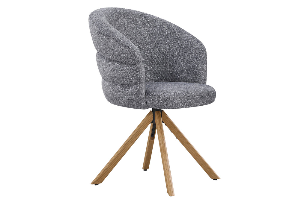 Silla Comedor Giratoria Montreux Tejido Leo (Pack 2 unidades) - Gris