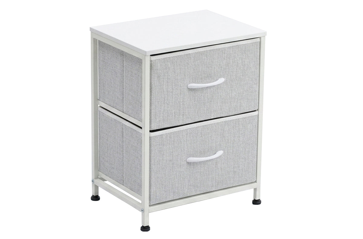 Mesilla Metálica 2 Cubos 40x30 cm Blanco - Blanco