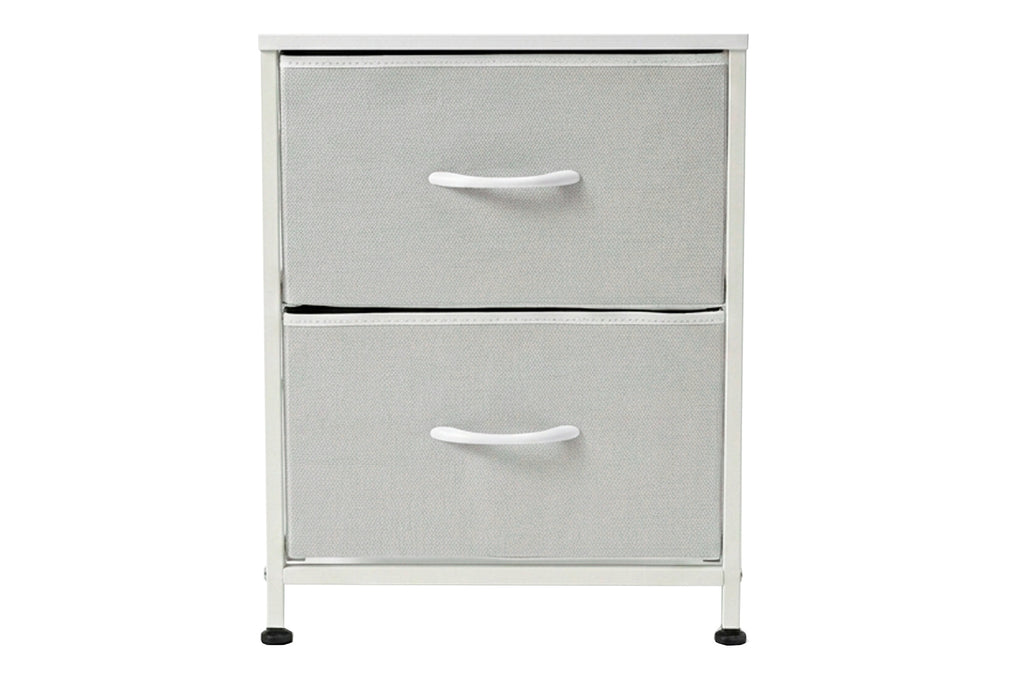 Mesilla Metálica 2 Cubos 40x30 cm Blanco - Blanco