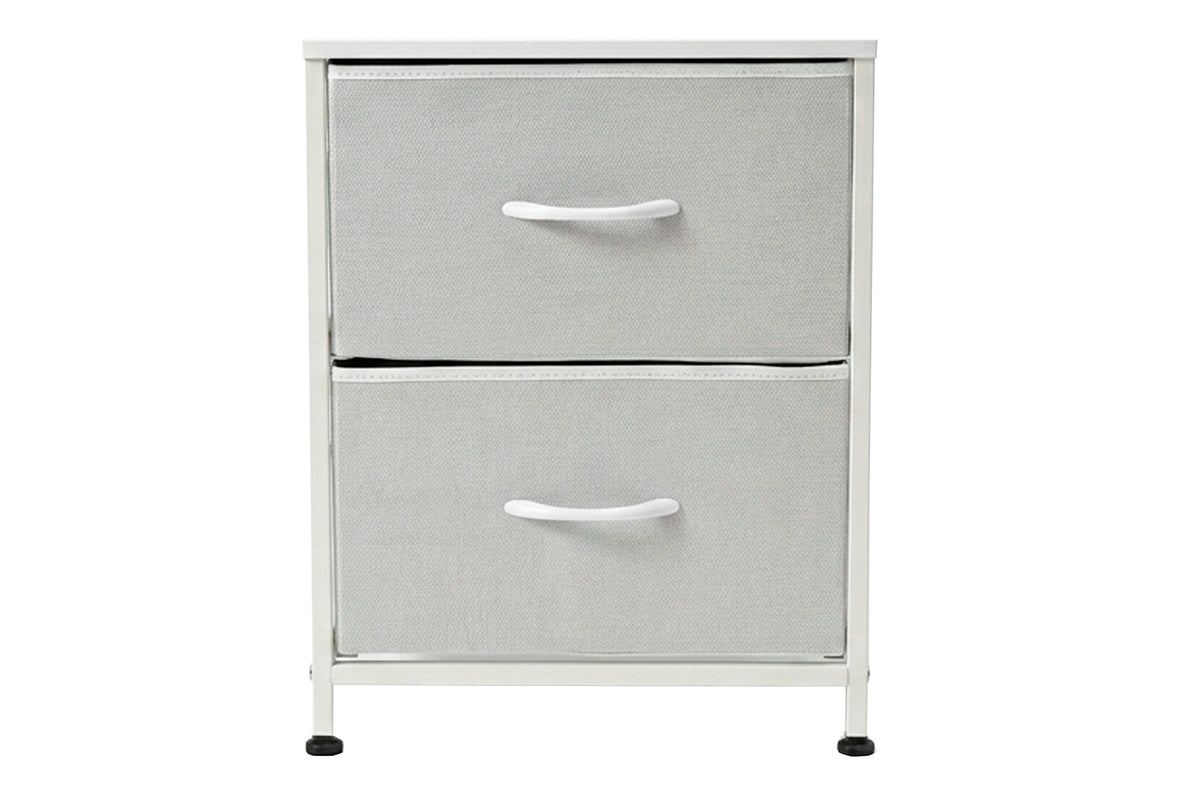 Mesilla Metálica 2 Cubos 40x30 cm Blanco - Blanco