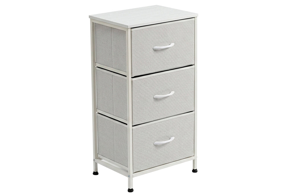 Organizador Metálico 3 Cubos 40x30 cm Blanco - Blanco