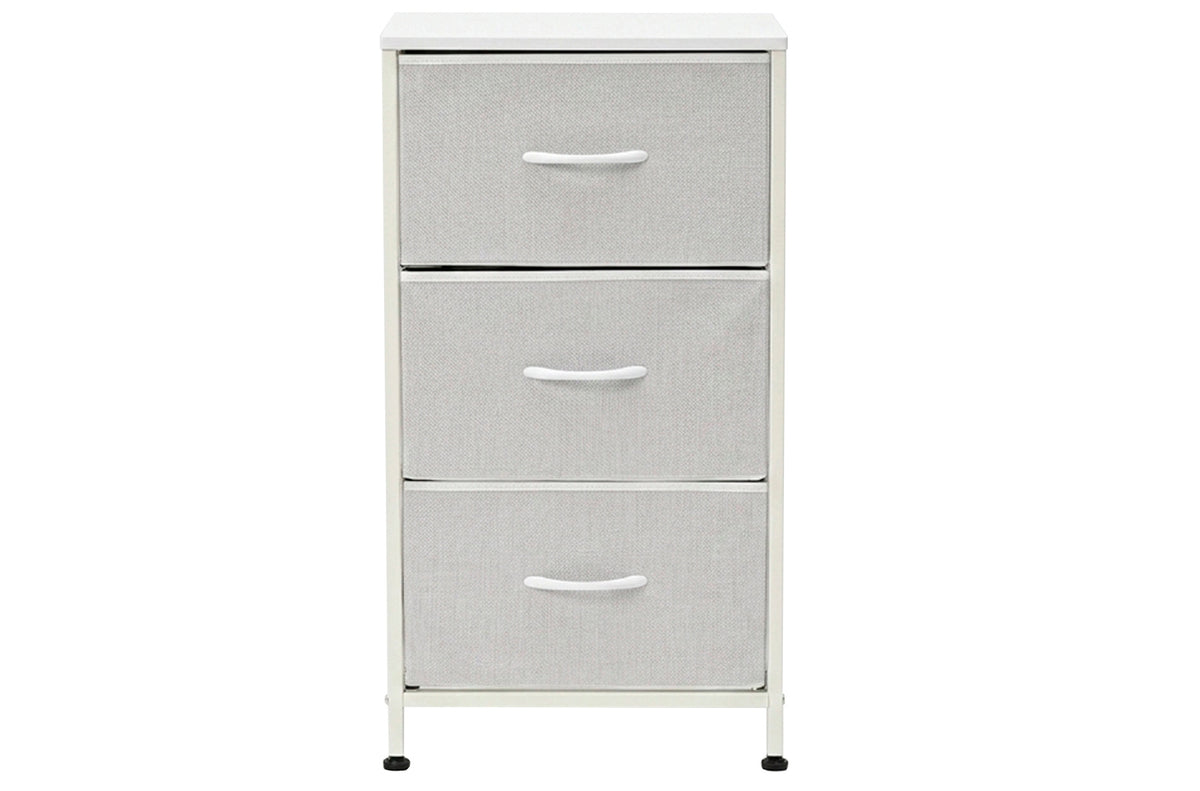 Organizador Metálico 3 Cubos 40x30 cm Blanco - Blanco