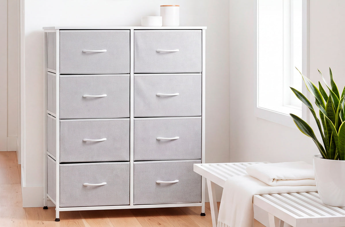 Estantería Metálica 8 Cubos 80x30 cm Blanco - Blanco