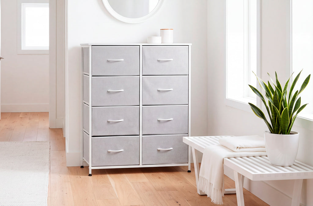 Estantería Metálica 8 Cubos 80x30 cm Blanco - Blanco