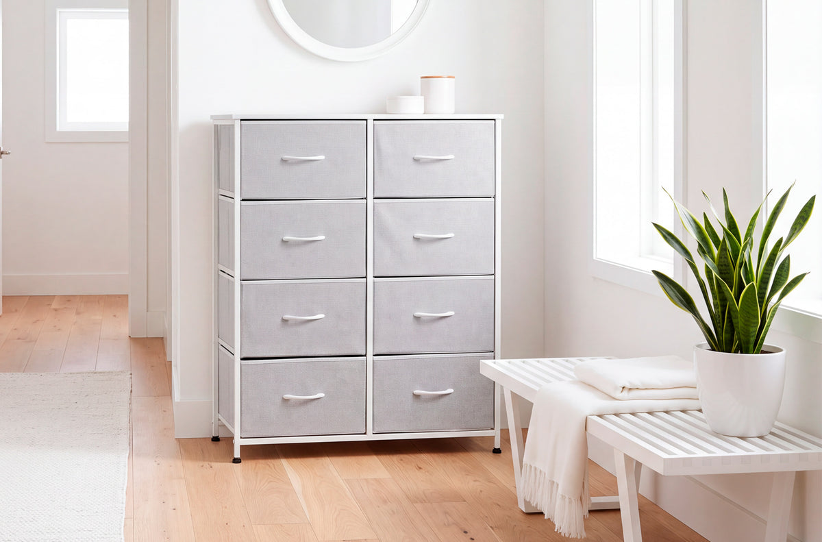 Estantería Metálica 8 Cubos 80x30 cm Blanco - Blanco