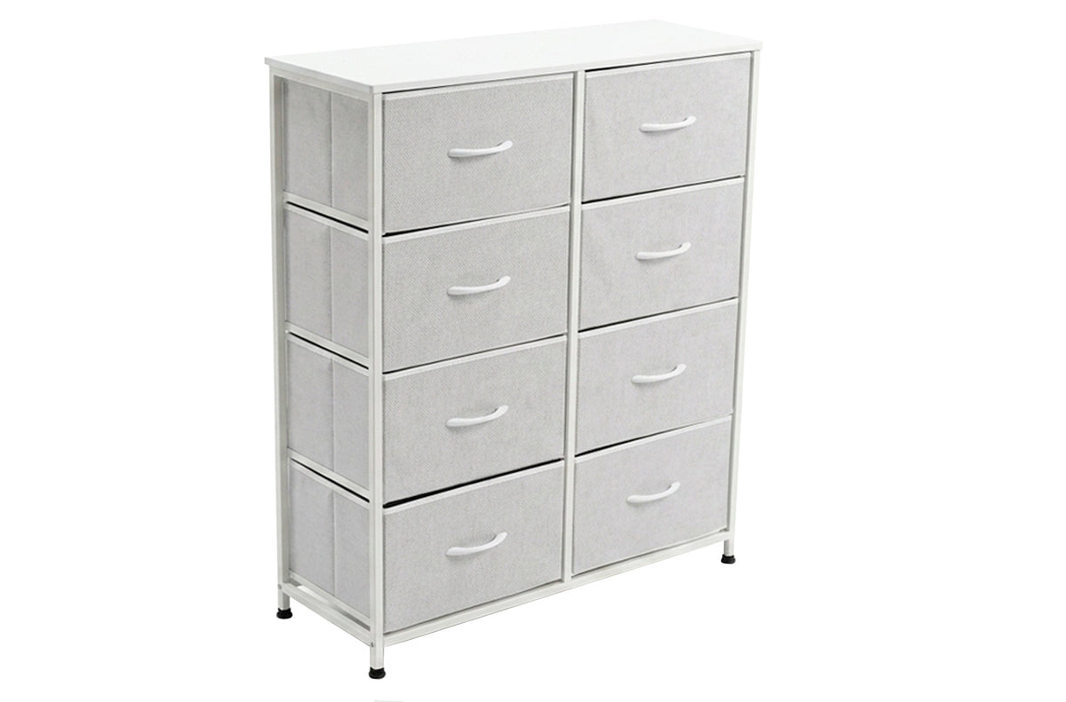 Estantería Metálica 8 Cubos 80x30 cm Blanco - Blanco