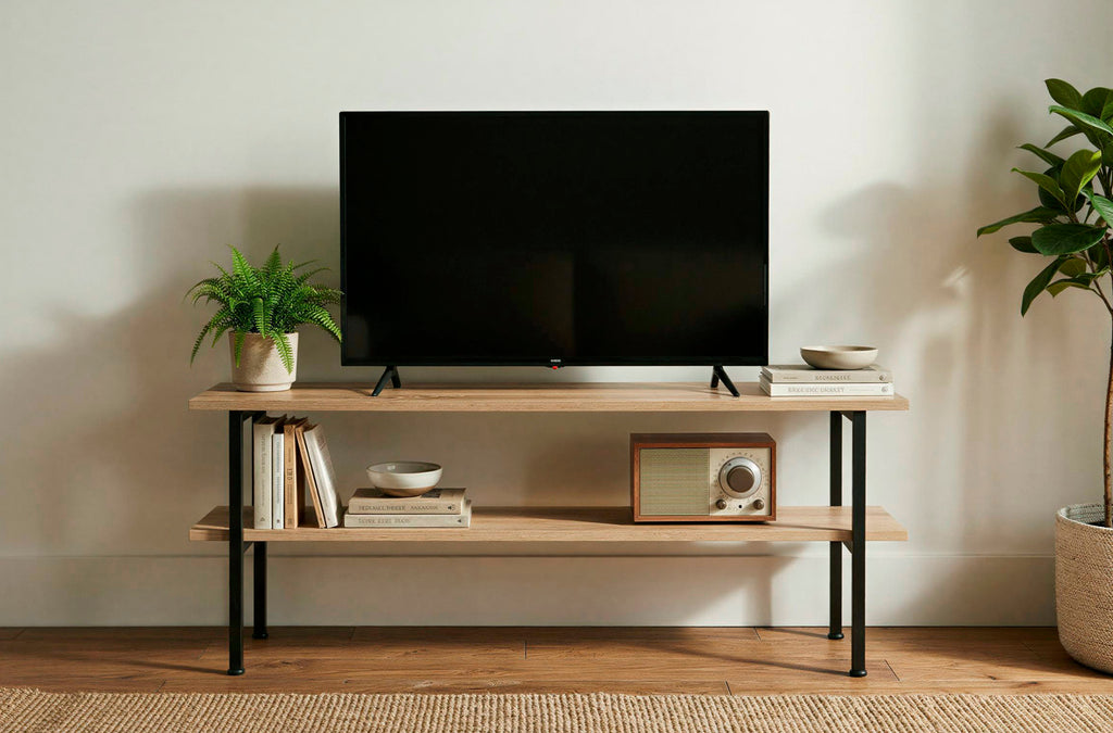Mesa Auxiliar / Tv Deck 120x30 cm Oak / Negro - imagen 3