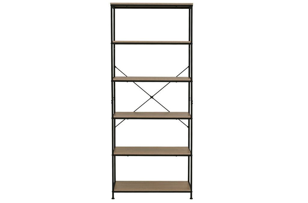 Estantería 6 Estantes Deck 75x180 cm Oak / Negro