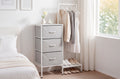 Estantería con Colgador 3 Cubos 76x30 cm Blanco - Blanco