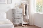 Estantería con Colgador 3 Cubos 76x30 cm Blanco - Blanco