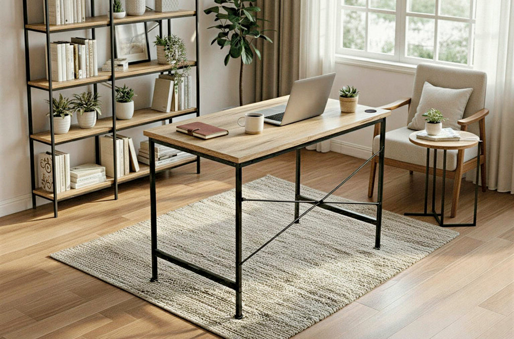 Escritorio Deck 90x45 cm Oak / Negro - imagen 4