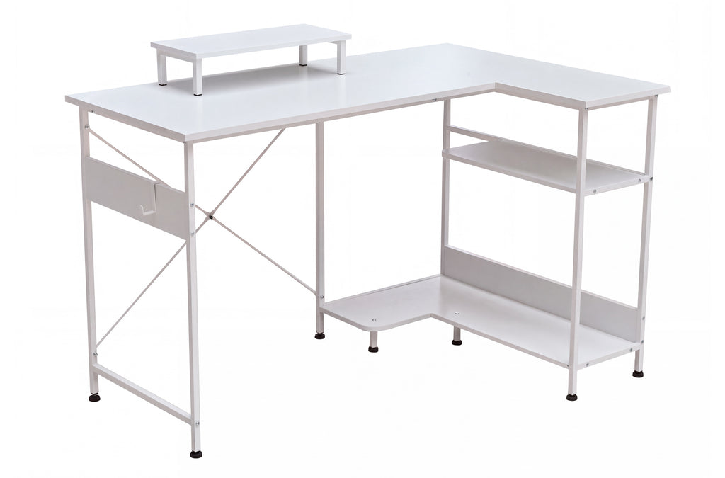 Mesa Estudio Multirack 120x50 - 80 cm Blanco - Blanco