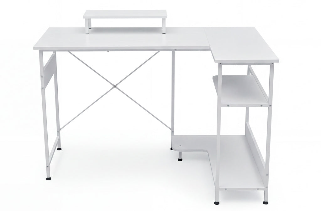 Mesa Estudio Multirack 120x50 - 80 cm Blanco - Blanco