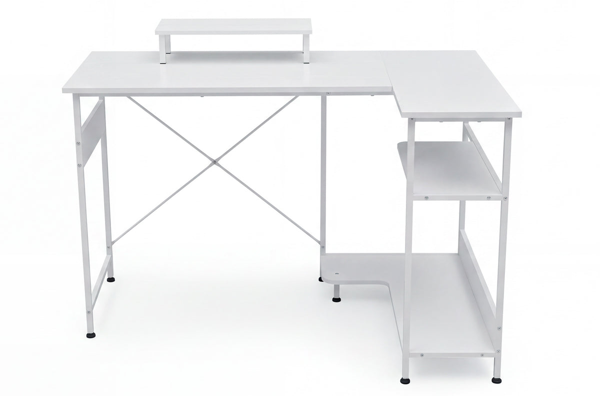 Mesa Estudio Multirack 120x50 - 80 cm Blanco - Blanco