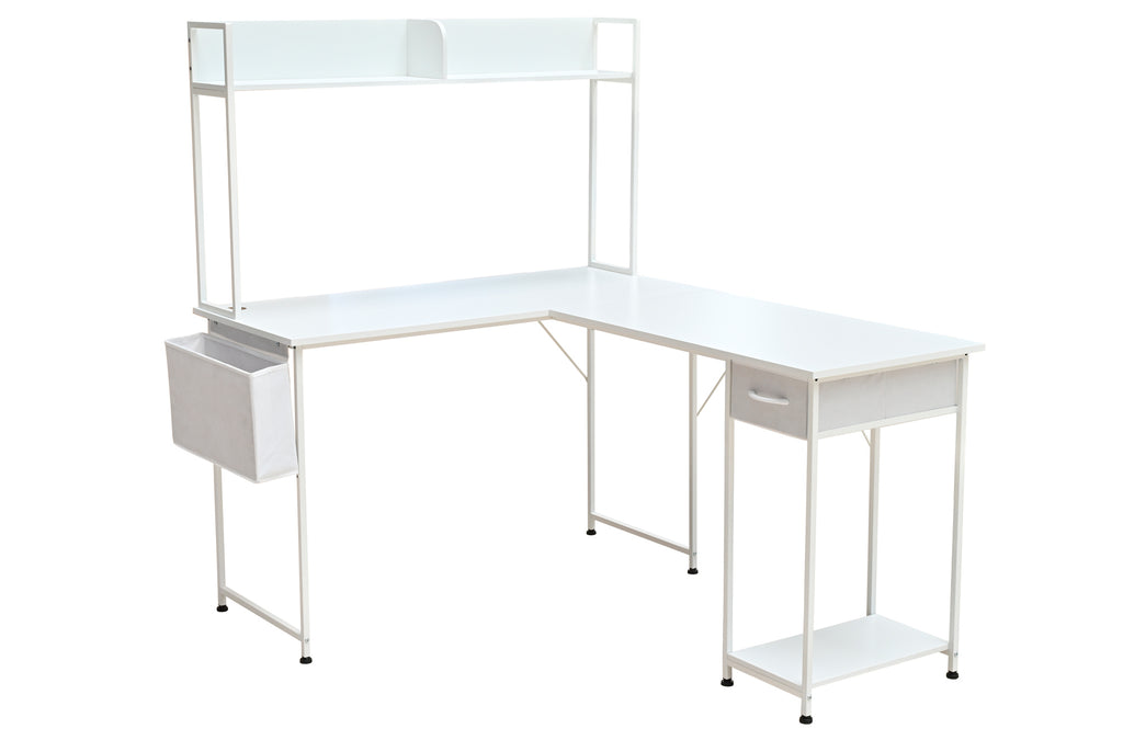 Mesa Estudio Versátil 120x50 - 140 cm Blanco - Blanco