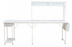 Mesa Estudio Versátil 120x50 - 140 cm Blanco - Blanco