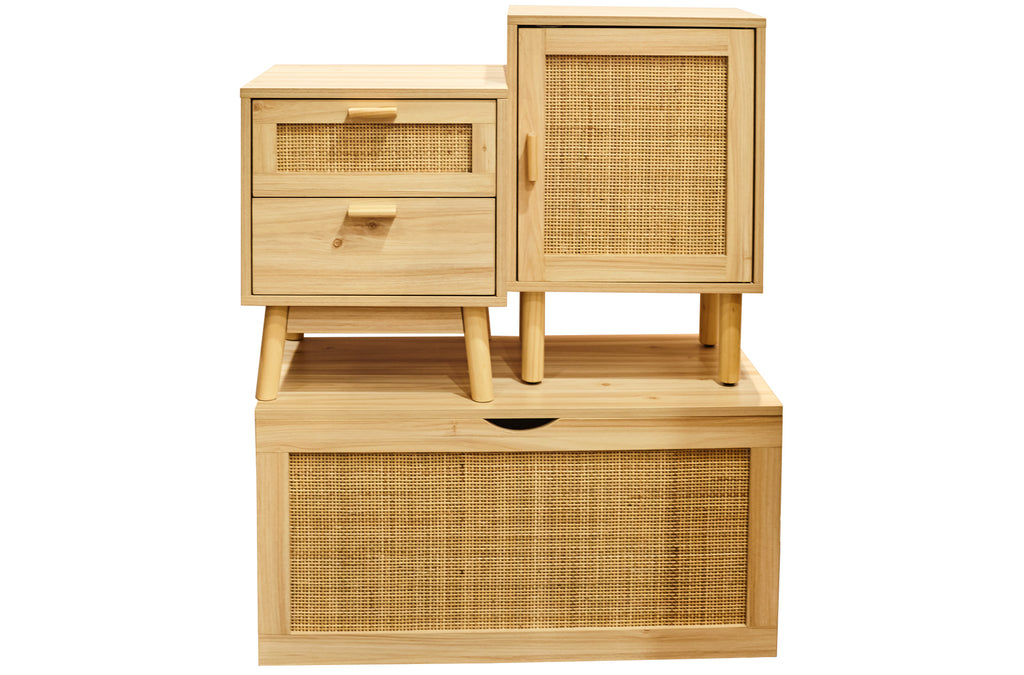 Mesilla Decor 40x30 cm Pino / Rattan - imagen 3