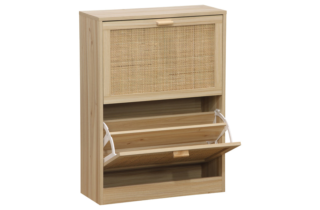 Zapatero Decor 60x24 cm Pino / Rattan - imagen 2