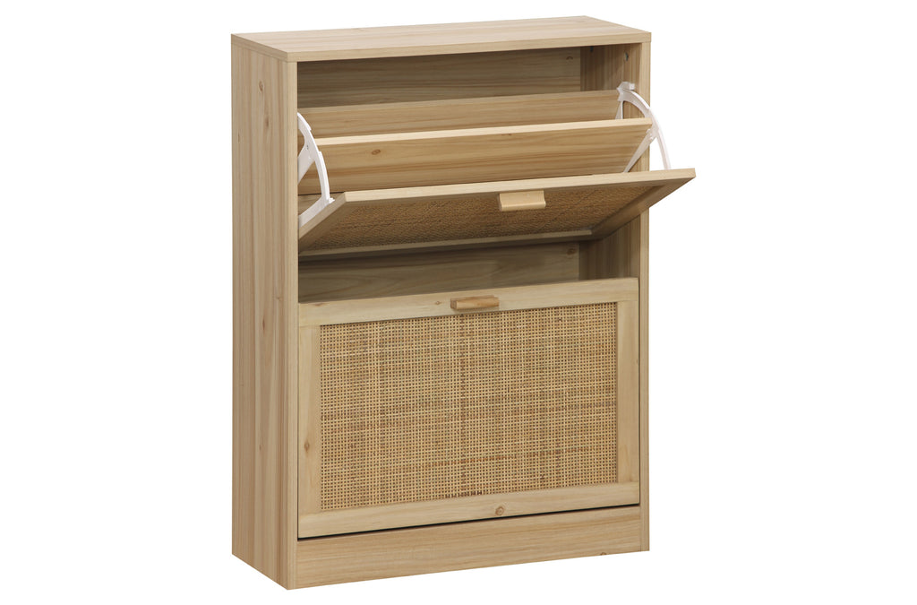 Zapatero Decor 60x24 cm Pino / Rattan - imagen 3