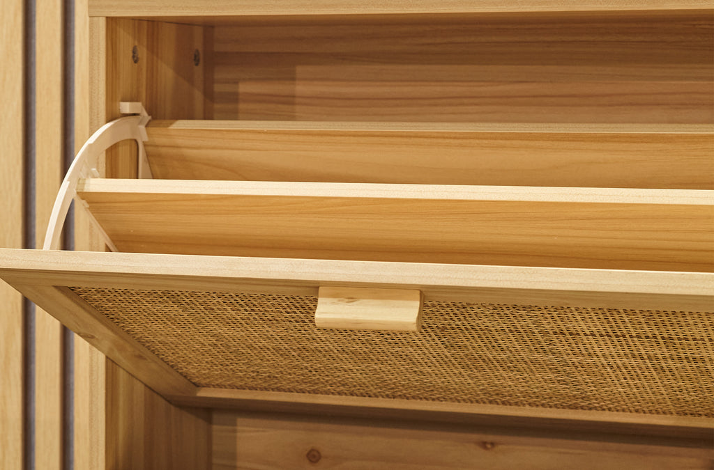 Zapatero Decor 60x24 cm Pino / Rattan