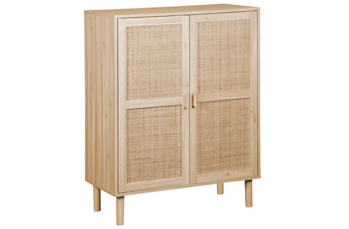 Armario Bajo Decor 80x40 cm Pino / Rattan