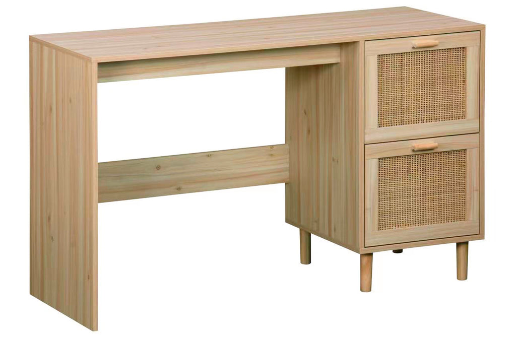 Mesa Estudio Decor 120x48 cm Pino / Rattan