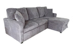 Sofá Cama Chaise 210 cm con Arcón Corduroy - Gris