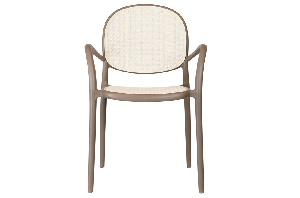 Sillón Masia Polipropileno Topo / Rattan - imagen 2