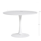 Mesa de comedor Salobreña 110 cm - Blanco - medidas