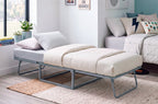 Puf 70x70 cm Convertible en Cama 70x195 cm con Funda Gris - Gris