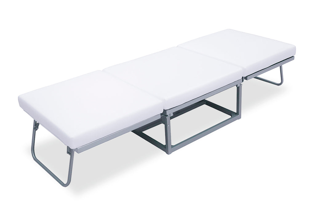 Puf 70x70 cm Convertible en Cama 70x195 cm con Funda Gris - Gris