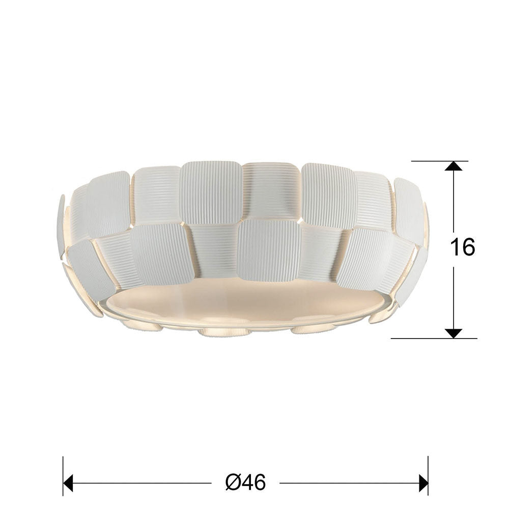 Plafón Quios 4 luces blanco - medidas