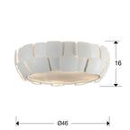 Plafón Quios 4 luces blanco - medidas