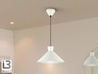 Lámpara colgante Cono Ø36 gris perla mate (i3)