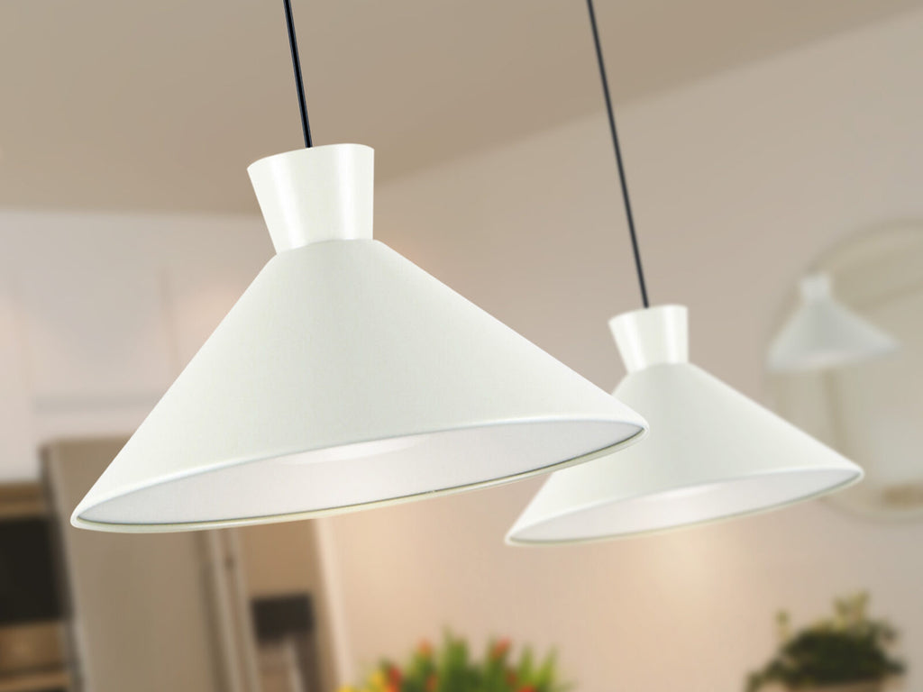 Lámpara colgante Cono Ø36 gris perla mate (i3)