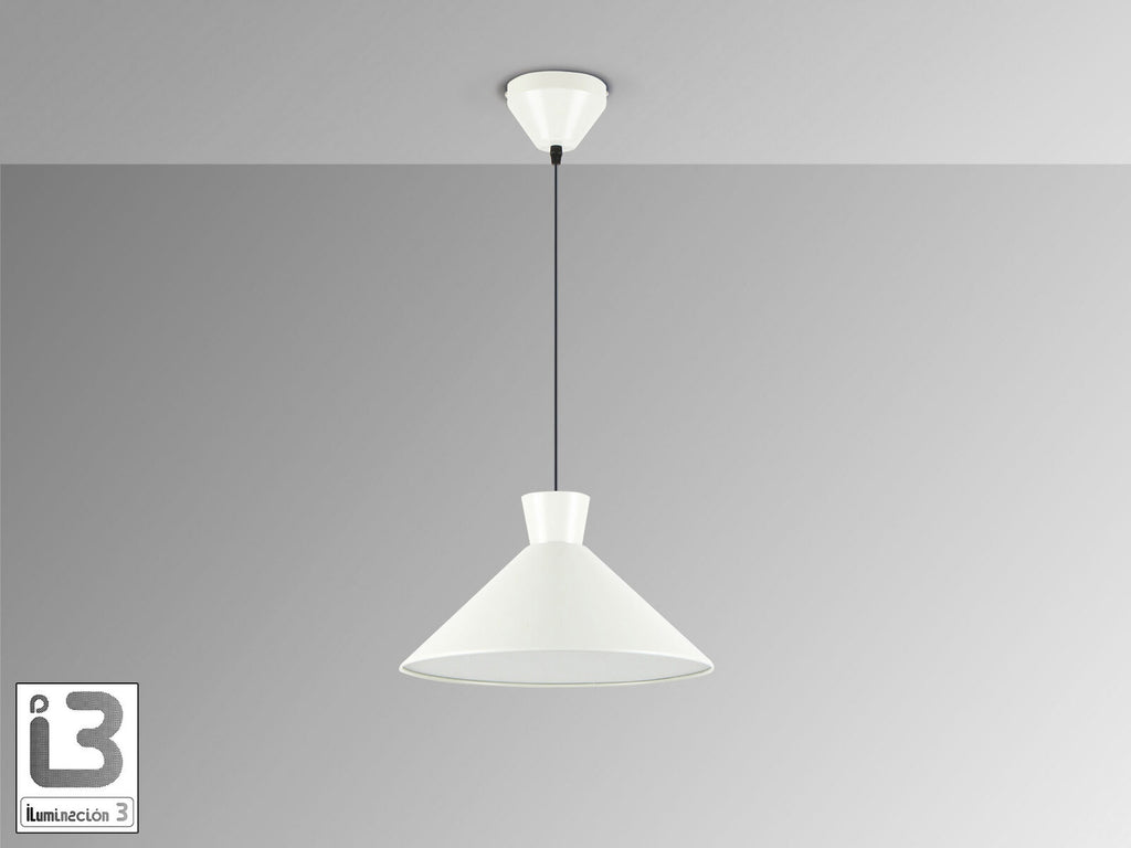 Lámpara colgante Cono Ø36 gris perla mate (i3)