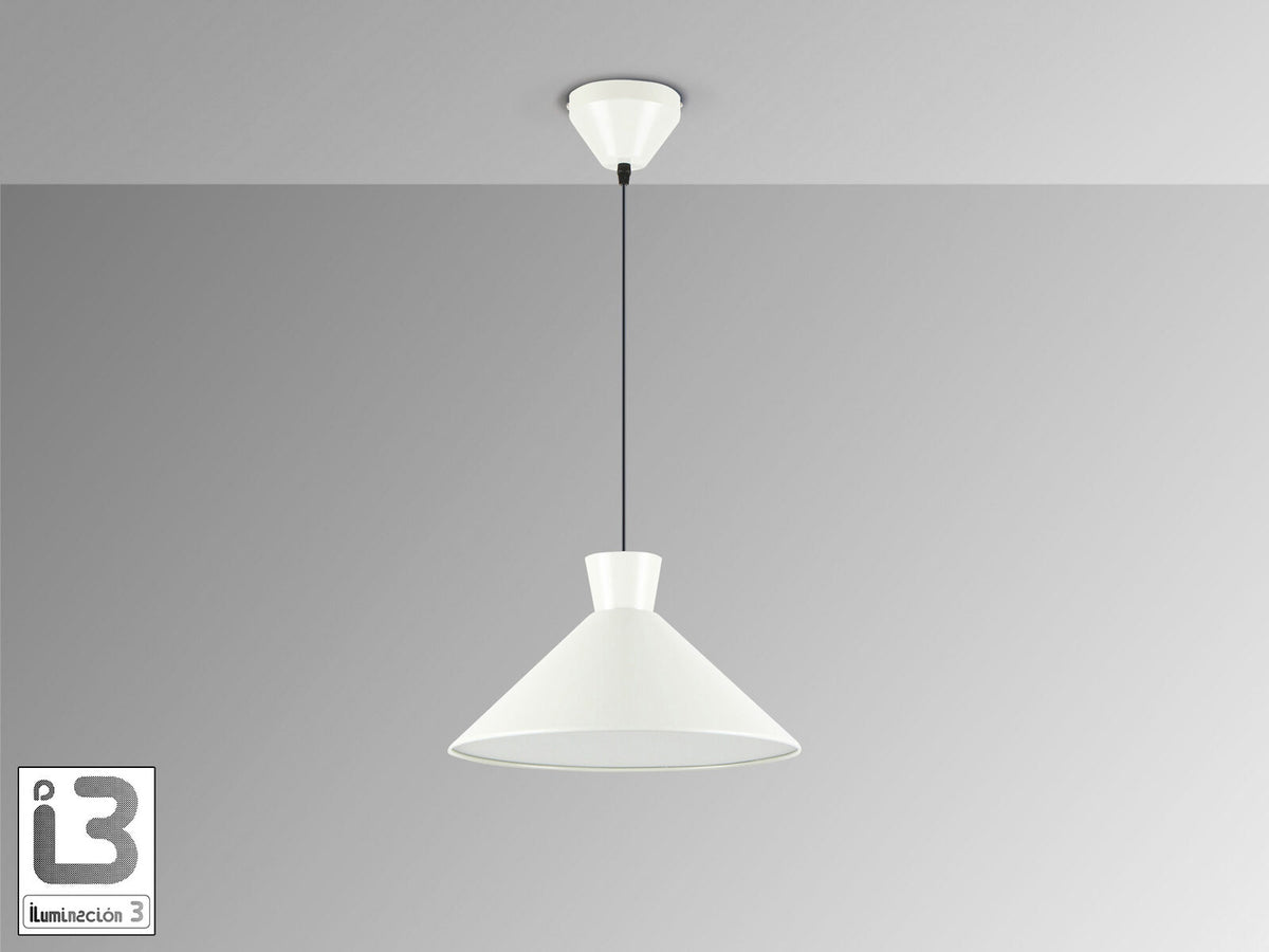 Lámpara colgante Cono Ø36 gris perla mate (i3)