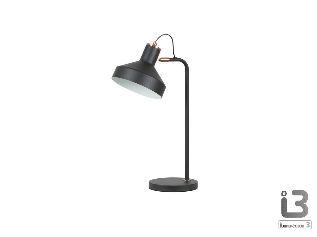 Lámpara de mesa Irias negro y cobre (i3)