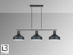 Lámpara de techo Irias 3 luces lineal negro y cobre (i3)
