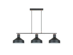 Lámpara de techo Irias 3 luces lineal negro y cobre (i3)