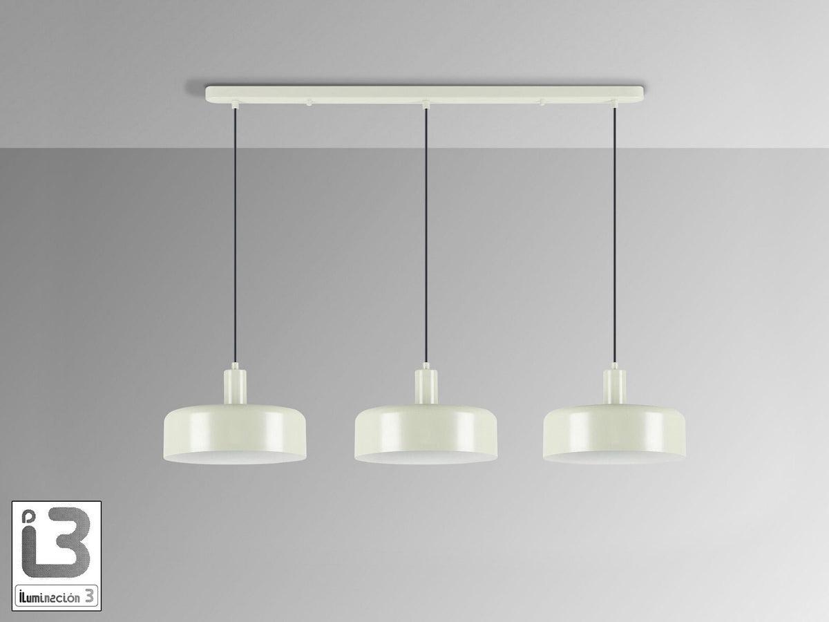 Lámpara de techo Alessia 3 luces gris perla (i3)