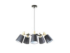 Lámpara de techo Gisela 5 luces negro y latón (i3)