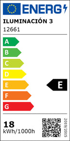 Lámpara de techo Olaia 3 luces negro y ámbar (i3) - etiqueta energética