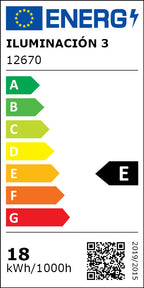 Lámpara de techo Olaia 3 luces negro y smoky (i3) - etiqueta energética