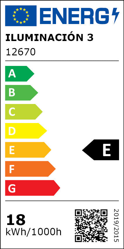 Lámpara de techo Olaia 3 luces negro y smoky (i3) - etiqueta energética