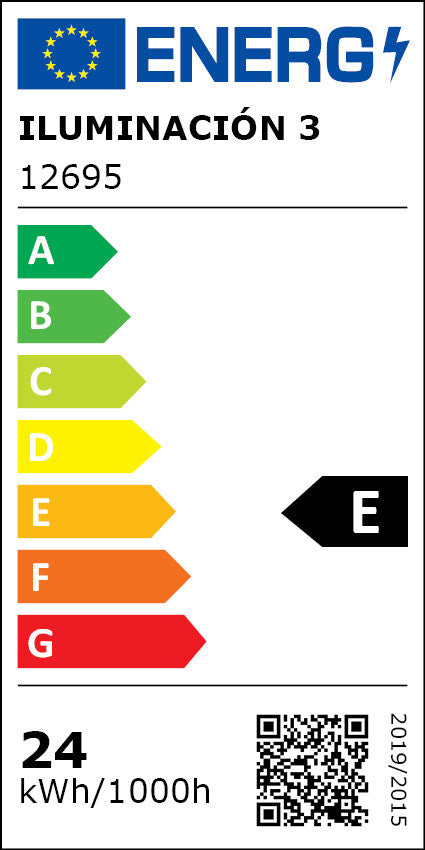 Lámpara de techo Olaia 4 luces negro y smoky (i3) - etiqueta energética