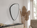 Espejo triangular Orio 84 × 55 negro mate