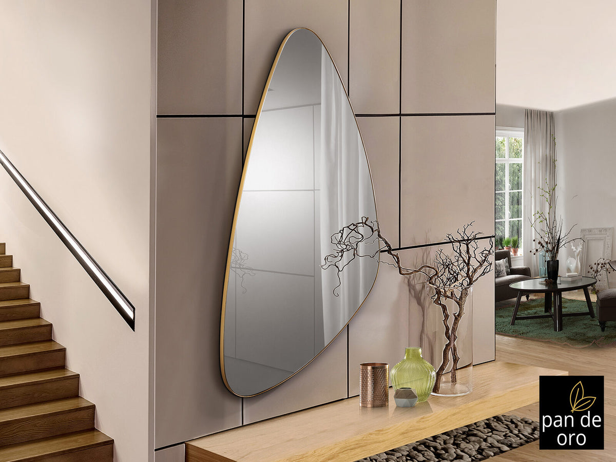 Espejo triangular Orio 165 × 85 pan de oro