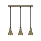 Lámpara de techo Afra 3 luces lineal marrón (i3)